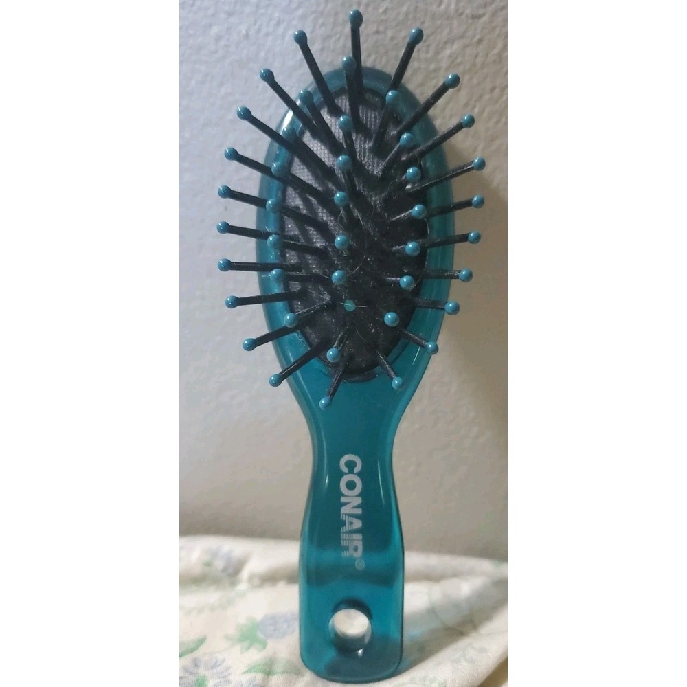 Conair Y2K Small Travel Mini Brush Teal‎ Plastic 4.5"